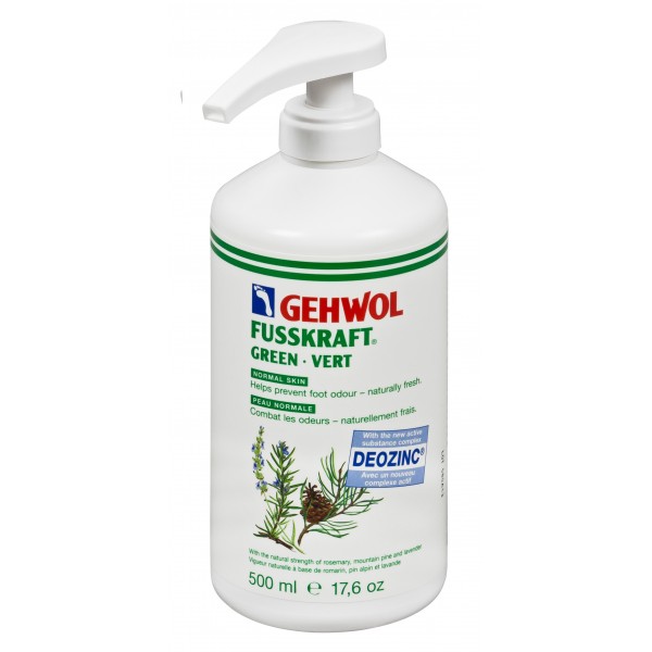 GEHWOL FUSSKRAFT Green normalios odos, dezodoruojamasis kremas, 500 ml